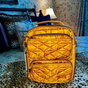 Lug Compass Crossbody Bag Amber Yellow NWT'S